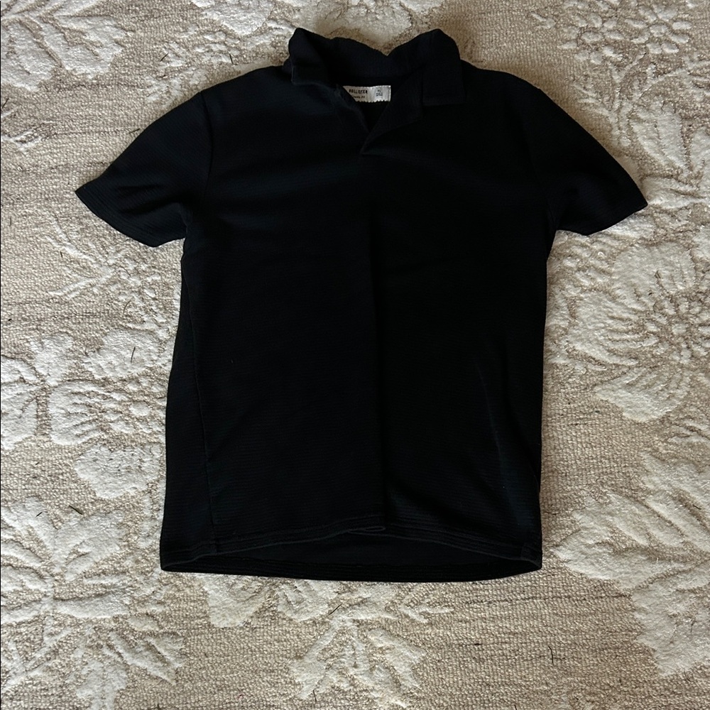 Hollister Midnight Black Polo Shirt